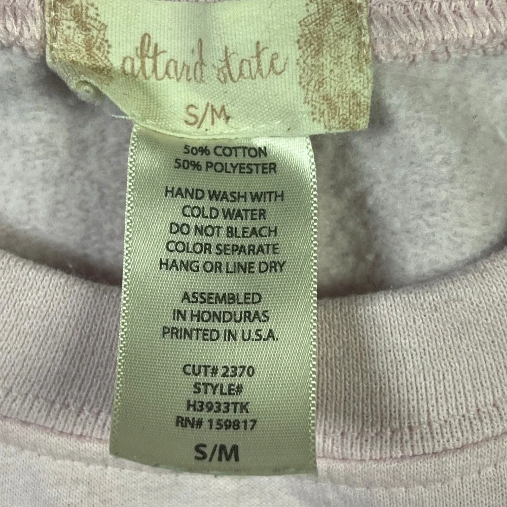 Altar'd State Sweatshirt S/M Pink In Dolly We Trust Western Graphic Pullover
